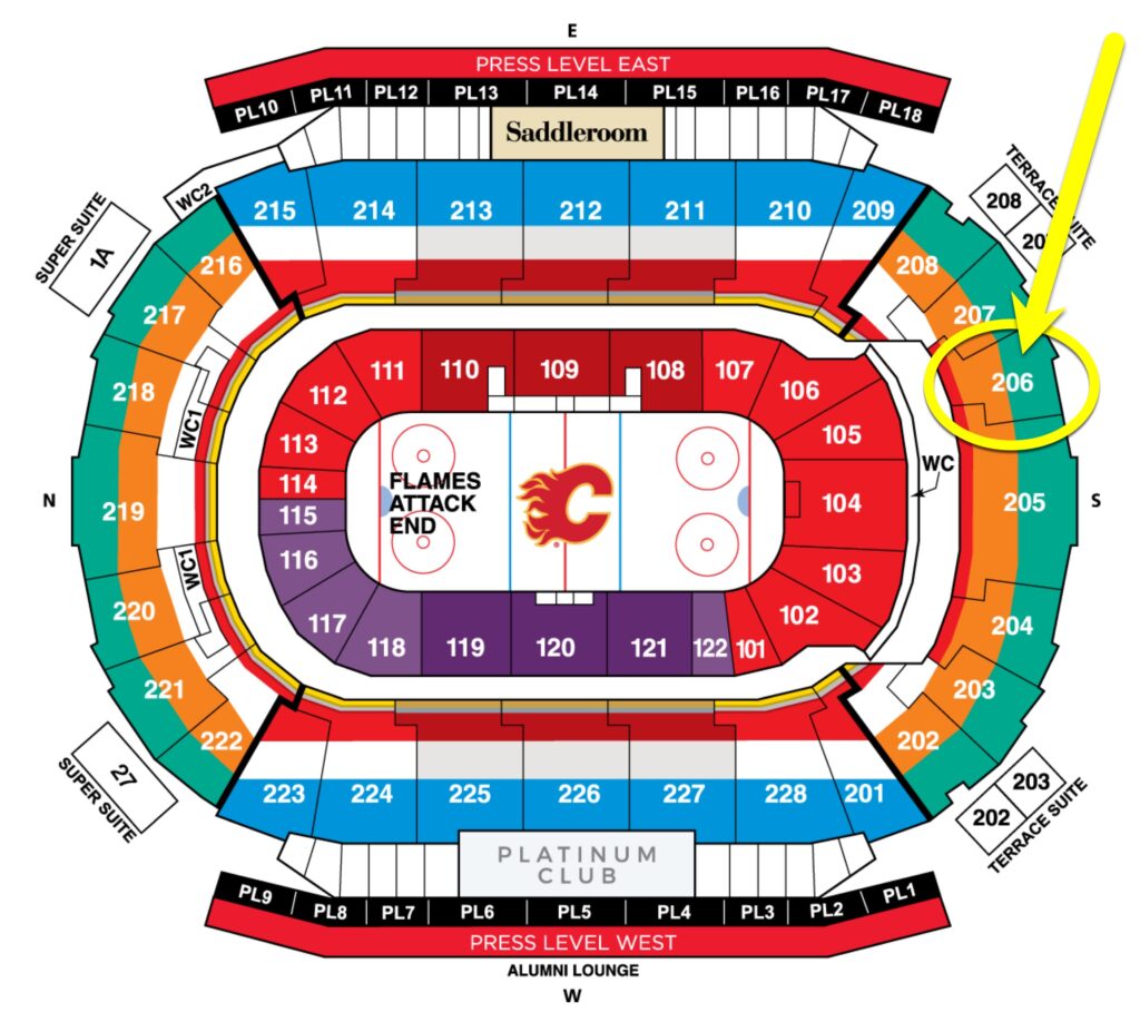 Section 206 Saddledome Flames Tickets For Sale